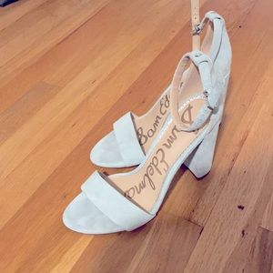 SAM EDELMAN YARO dress sandals in baby blue suede